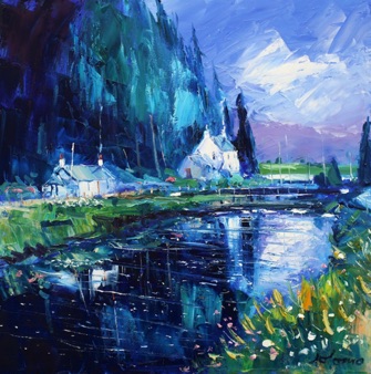 Morning summerlight at Cairnbaan Crinan Canal 20x20